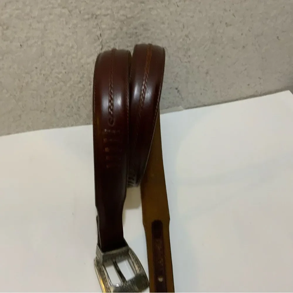 Onyx by Brighton Men's Salina Brown Braided Western Belt Size:42